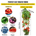 Tomato Cages 30x30x117cm 5 Pack Square Plant Support Silver Steel