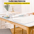 Plastic Table Cover 101.6x182.8cm Clear 1.5mm Waterproof Desk Mat