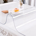 Plastic Table Cover 101.6x182.8cm Clear 1.5mm Waterproof Desk Mat