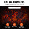 X-Marks Fire Pit Grill Grate 81cm Rectangle Black Steel BBQ