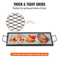 X-Marks Fire Pit Grill Grate 81cm Rectangle Black Steel BBQ