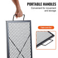 X-Marks Fire Pit Grill Grate 81cm Rectangle Black Steel BBQ