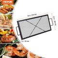 X-Marks Fire Pit Grill Grate 81cm Rectangle Black Steel BBQ