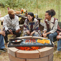 X-Marks Fire Pit Grill Grate 81cm Rectangle Black Steel BBQ