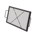 X-Marks Fire Pit Grill Grate 81cm Rectangle Black Steel BBQ