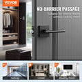 Passage Door Handle Matte Black Lever Left Right Reversible