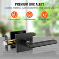 Passage Door Handle Matte Black Lever Left Right Reversible