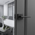 Passage Door Handle Matte Black Lever Left Right Reversible