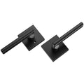 Passage Door Handle Matte Black Lever Left Right Reversible
