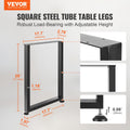 Adjustable Furniture Legs 711mm Steel Set of 2 453.6kg Black