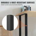 Adjustable Furniture Legs 711mm Steel Set of 2 453.6kg Black