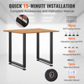 Adjustable Furniture Legs 711mm Steel Set of 2 453.6kg Black