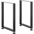 Adjustable Furniture Legs 711mm Steel Set of 2 453.6kg Black
