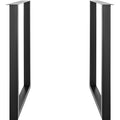 Adjustable Furniture Legs 711mm Steel Set of 2 453.6kg Black