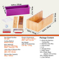 Soap Making Kit, Bamboo Cutting Box and Inner Box with Silicone Mold, Stainless Steel Straight Cutter and Wavy Cutter, 100 Bags and 105 Stickers, Soap Making Supplies DIY Kits for Adults
