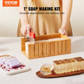 Soap Making Kit Bamboo Box Silicone Mold Stainless Steel Cutters