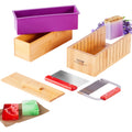 Soap Making Kit Bamboo Box Silicone Mold Stainless Steel Cutters