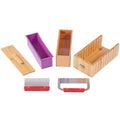 Soap Making Kit Bamboo Box Silicone Mold Stainless Steel Cutters
