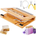 VEVOR Bamboo Soap Cutter Steel Wire Slicer 1-12 Bars Handmade DIY Tool