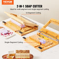 VEVOR Bamboo Soap Cutter Steel Wire Slicer 1-12 Bars Handmade DIY Tool