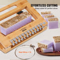 VEVOR Bamboo Soap Cutter Steel Wire Slicer 1-12 Bars Handmade DIY Tool