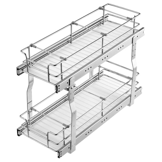 Pull Out Cabinet Organiser 245x563x485mm Steel Slide Drawer