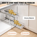 Pull Out Cabinet Organiser 245x563x485mm Steel Slide Drawer