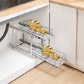 Pull Out Cabinet Organiser 245x563x485mm Steel Slide Drawer