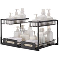 2-Tier Wire Pull Out Under Sink Basket Organiser 2Pcs