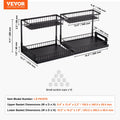 2-Tier Wire Pull Out Under Sink Basket Organiser 2Pcs