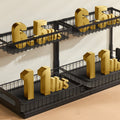 2-Tier Wire Pull Out Under Sink Basket Organiser 2Pcs
