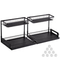 2-Tier Wire Pull Out Under Sink Basket Organiser 2Pcs