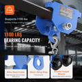 Manual Trolley 0.5 Ton I-Beam Hoist Dual Wheels 63.5-139.7mm