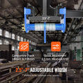 Manual Trolley, 2 Ton Load Capacity, Push Beam Trolley with Dual Wheels, Adjustable for I-Beam Flange Width 63.5 mm to 177.8 mm, Heavy Duty Alloy Steel Garage Hoist for Straight Curved I Beam