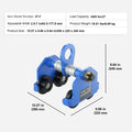 Manual Trolley, 2 Ton Load Capacity, Push Beam Trolley with Dual Wheels, Adjustable for I-Beam Flange Width 63.5 mm to 177.8 mm, Heavy Duty Alloy Steel Garage Hoist for Straight Curved I Beam