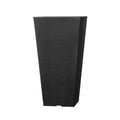 Tall Planter Set 2 57cm Square Tapered Black Plastic Pots Drainage