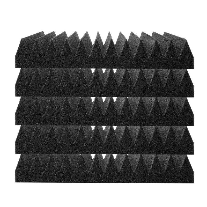 Acoustic Foam Panels 50 Pack 12x12x2in Studio Wall