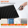 Acoustic Foam Panels 50 Pack 12x12x2in Studio Wall