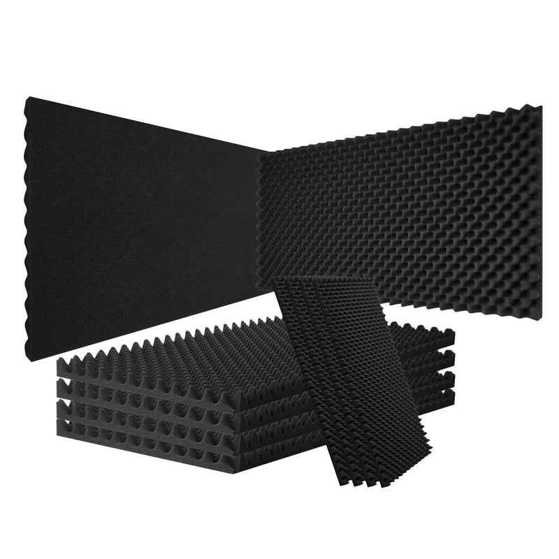 Acoustic Foam Panels 2 Pack 48 x 24 x 2 in for Studio Wall and Ceiling