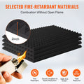 Acoustic Foam Panels 4 Pack 48x24cm Studio Wall Ceiling