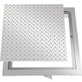 Recessed Manhole Cover 60x60cm Galvanized Steel Drain Access Frame