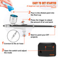 Airbrush Kit Dual Action Compressor Art Nail Makeup Model