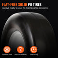 13x5-6 Tubeless Lawn Mower Tires Wheels 2-Pack Flat-Free PU