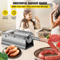 Manual Sausage Stuffer 3L Horizontal Machine Dual-Speed 304 Stainless