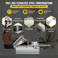 Manual Sausage Stuffer 3L Horizontal Machine Dual-Speed 304 Stainless