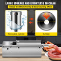 Manual Sausage Stuffer, 5 L / 11 LBS Horizontal Sausage Machine, Dual-Speed Meat Stuffer, Made of Food-Grade 304 Stainless Steel, Includes 5 Stuffing Tubes, for Home Kitchen Restaurant Commercia