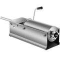 Manual Sausage Stuffer, 5 L / 11 LBS Horizontal Sausage Machine, Dual-Speed Meat Stuffer, Made of Food-Grade 304 Stainless Steel, Includes 5 Stuffing Tubes, for Home Kitchen Restaurant Commercia