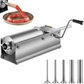 Sausage Stuffer 5L 11LBS Horizontal Dual Speed Meat Stuffer 5 Tubes