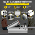 Sausage Stuffer 5L 11LBS Horizontal Dual Speed Meat Stuffer 5 Tubes