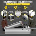 Sausage Stuffer 7L 15LBS Dual Speed Stainless Steel 5 Tubes